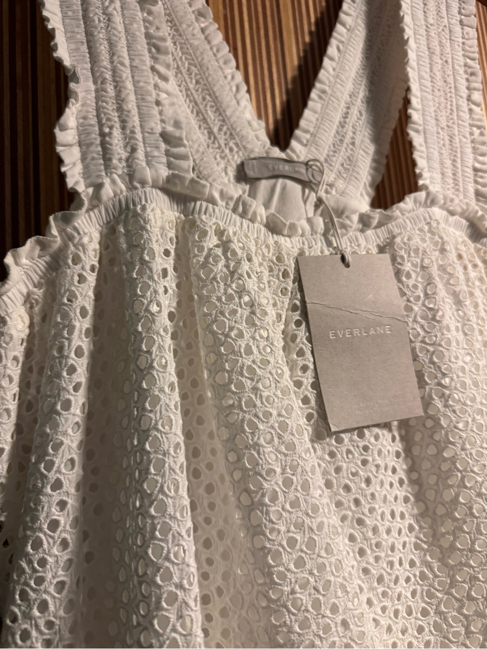 NWT Everlane White Eyelet Dress - Picture 6 of 11